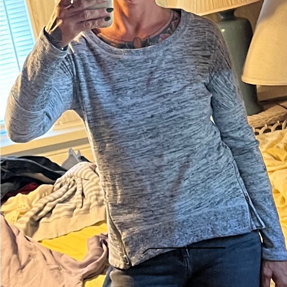 Athleta Heather Gray Knit Sweater